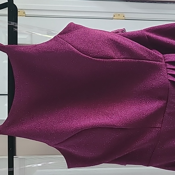 SPEECHLESS WOMENS JUNIORS METALLIC FUCHSIA SPARKLING PARTY PROM DRESS SIZE 11 - Picture 5 of 16